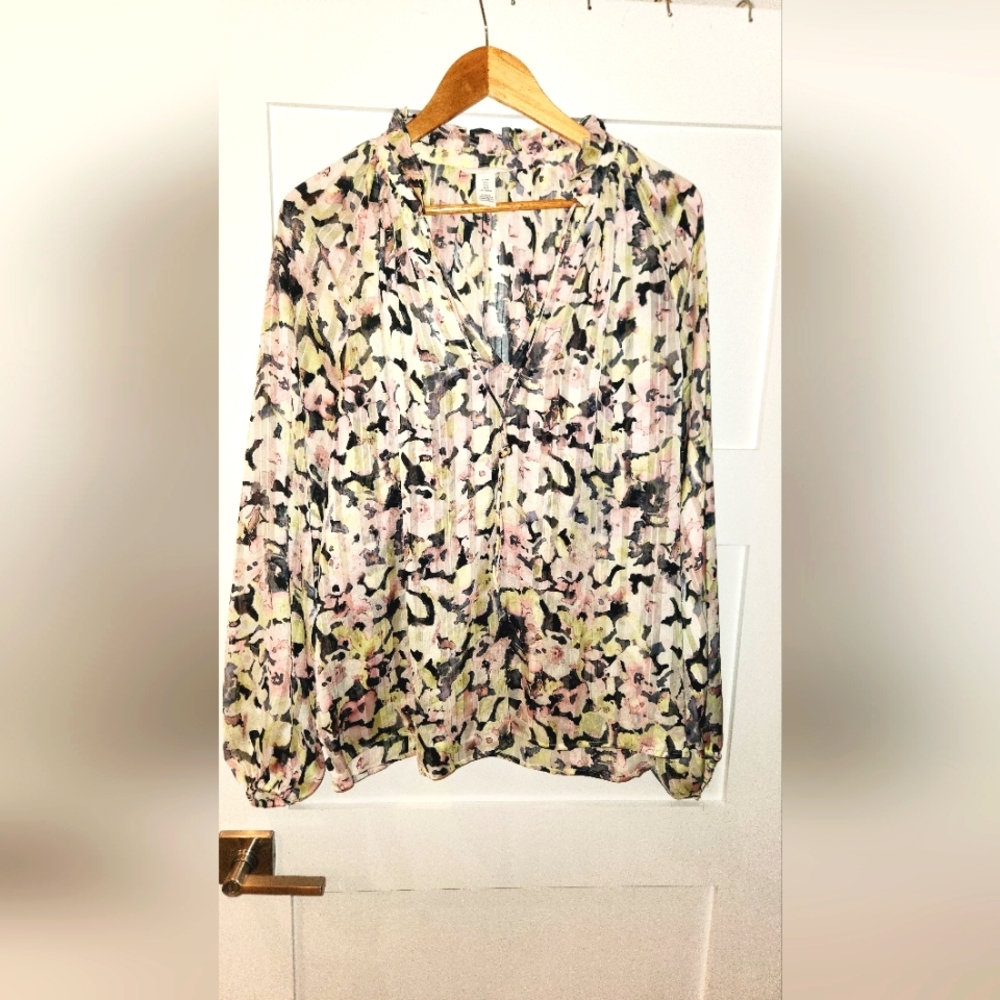 H & M Sheer Flowers Medium